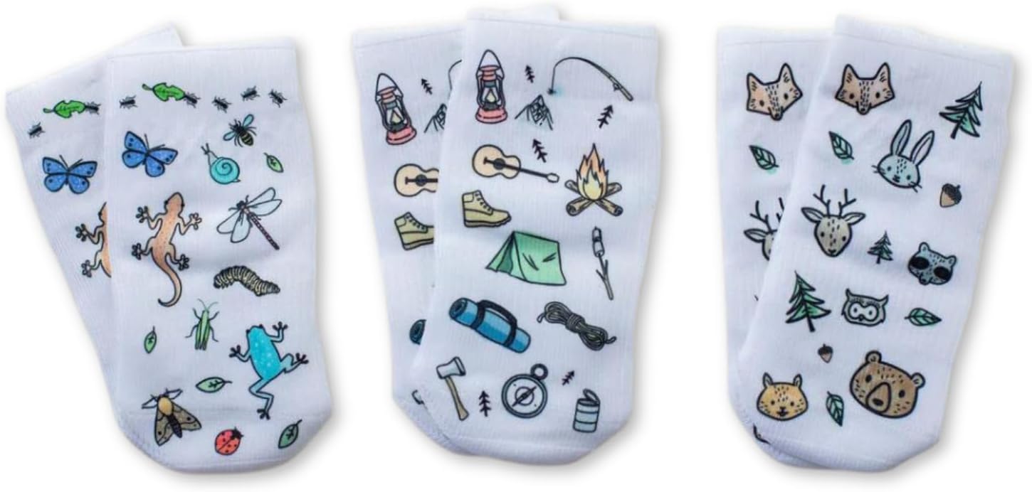squid socks Polyester Socks | 0-6M, 6-12M, 12-24M, & 2T-3T | Grip Socks that Stay On | As Seen on Shark Tan