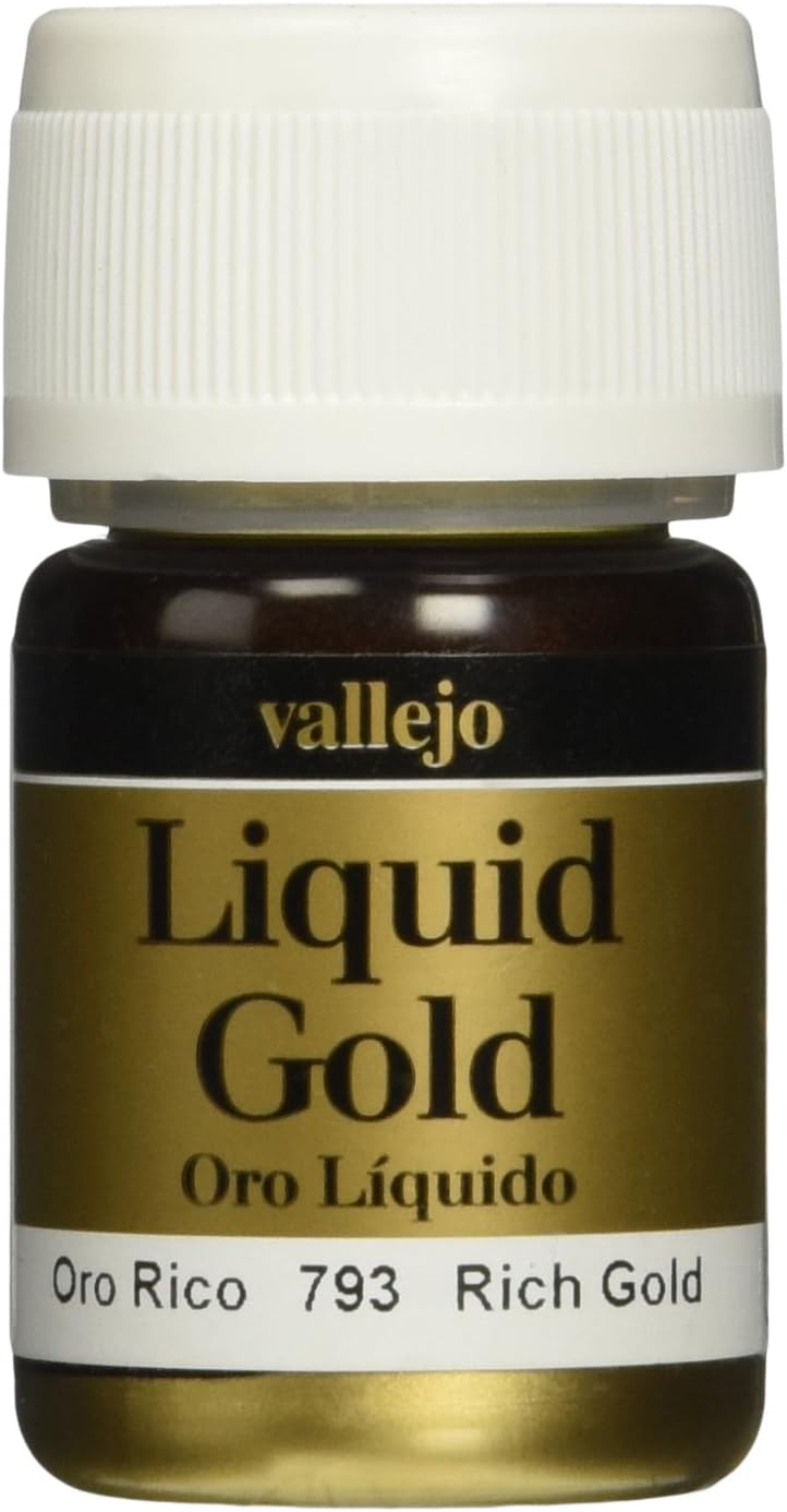 Vallejo70793 Liquid Gold Paint 35 ml, Rich Gold