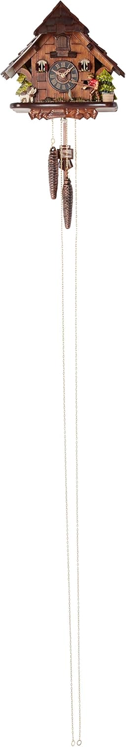 One Day Cuckoo Clock Cottage, Fisherman Raises Fishing Pole