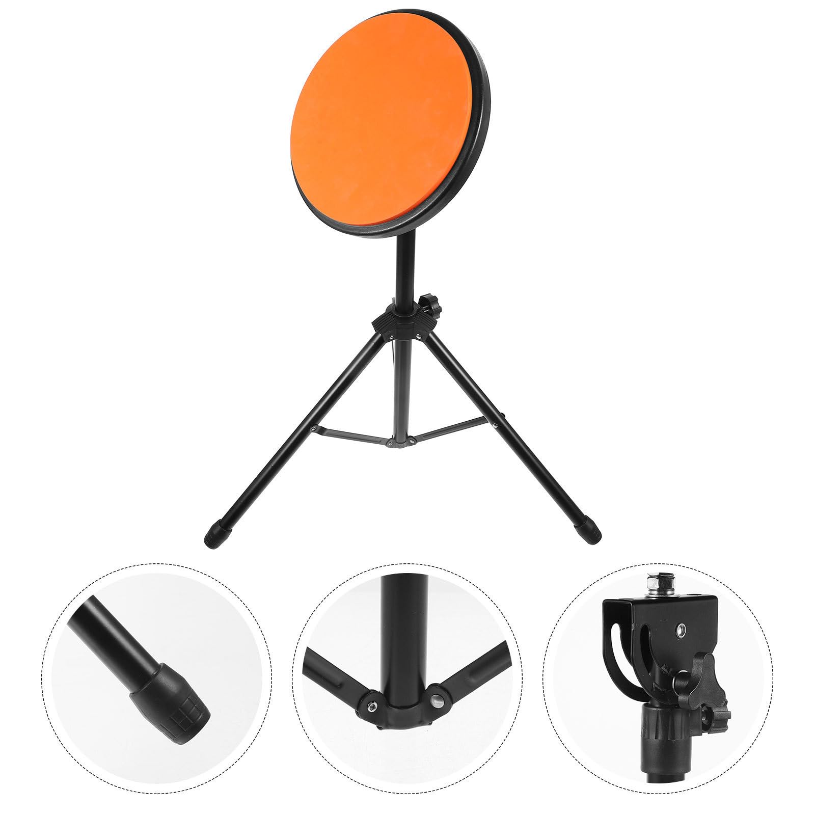 Sosoport Pad Esercizio Batteria Arancia con Supporto Portatile, Gomma Ferro