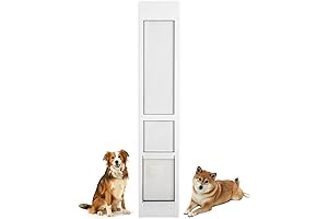 Large Doggy Door for Sliding Door Insert - 7 FT Pet Door For Patio Slider