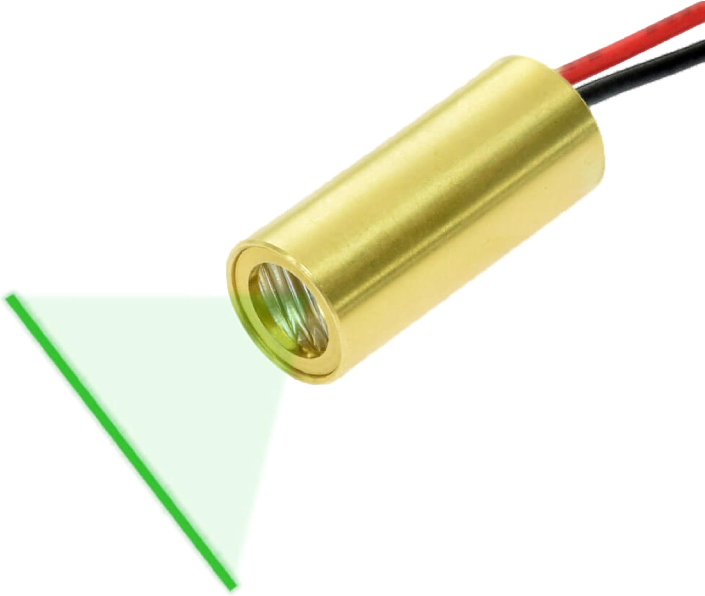 Economical Green Line Laser Module 520 nm, Class 1, 7~10 VDC, >60° Fan Angle, 0.3~1.8m working distance, VLM-520-28 LPT - Industrial Alignment Laser for Automation & Machine Vision - Made in Taiwan