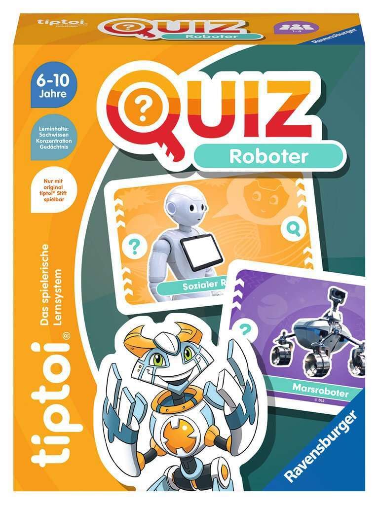 Ravensburger tiptoi 00164 Quiz Robot Quiz Game for Children from 6 Years, for 1-4 Players