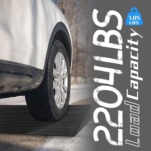 Miniatura 11 de Rampa de umbral de elevación de 1.5 pulgadas para puertas, rampa de umbral de goma de capacidad de 2204 libras, rampa antideslizante para bordillos