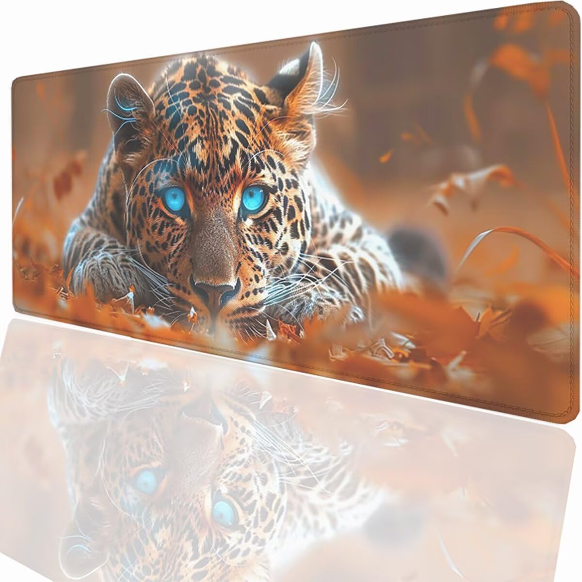 Tappetino per Mouse Gaming XXL 1200x600x3mm– Ufficio Mousepad Grande – Migliora la Velocità e la Precisione Tenuta Stabile Sottomano per Ufficio e Casa Accessori Scrivania Leopardo PjY3181 4-U