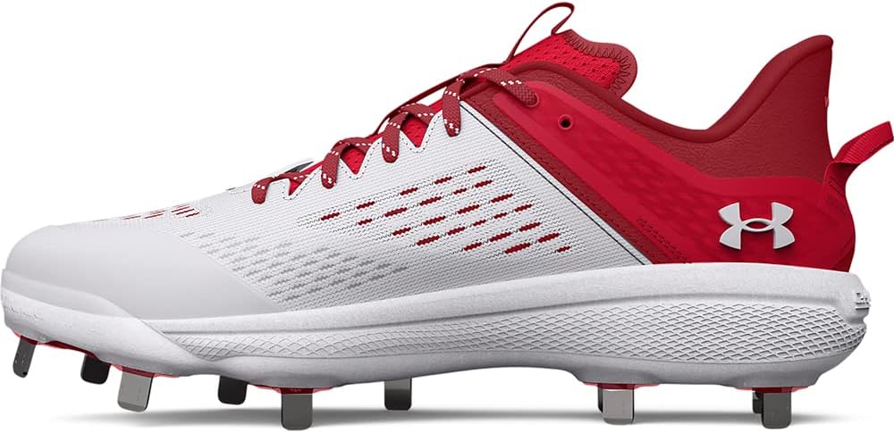 adidas red white and blue baseball cleats