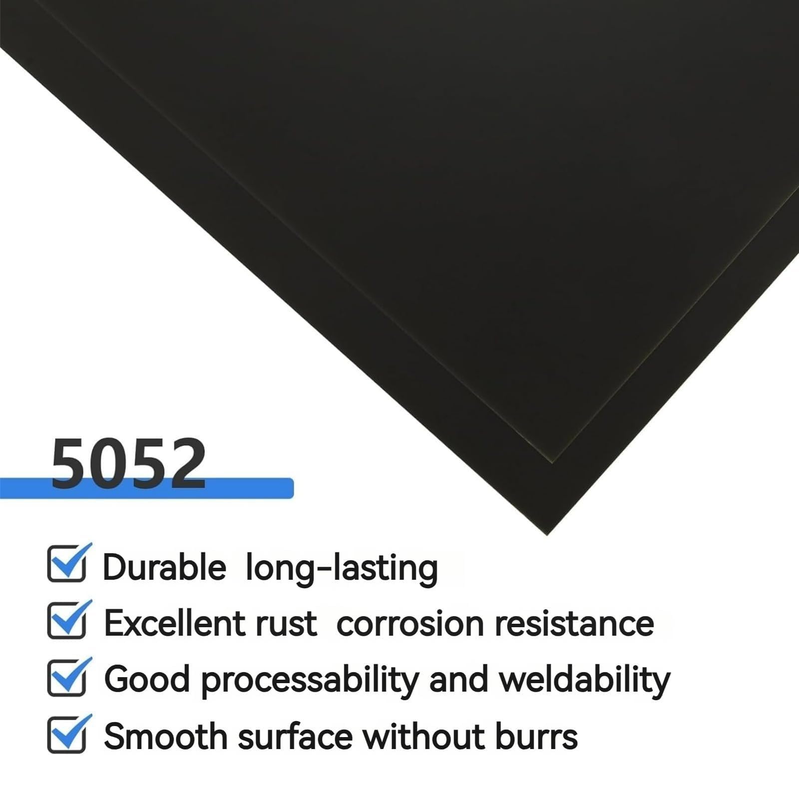 3 pezzi Lastra Alluminio Anodizzato Nero Lega 5052, Spessore 0.5-2 mm, Pannello Metallico Resistente per Incisione Laser, Stampa, Progetti Fai da Te e Uso Industriale (300X300X0.5mm)