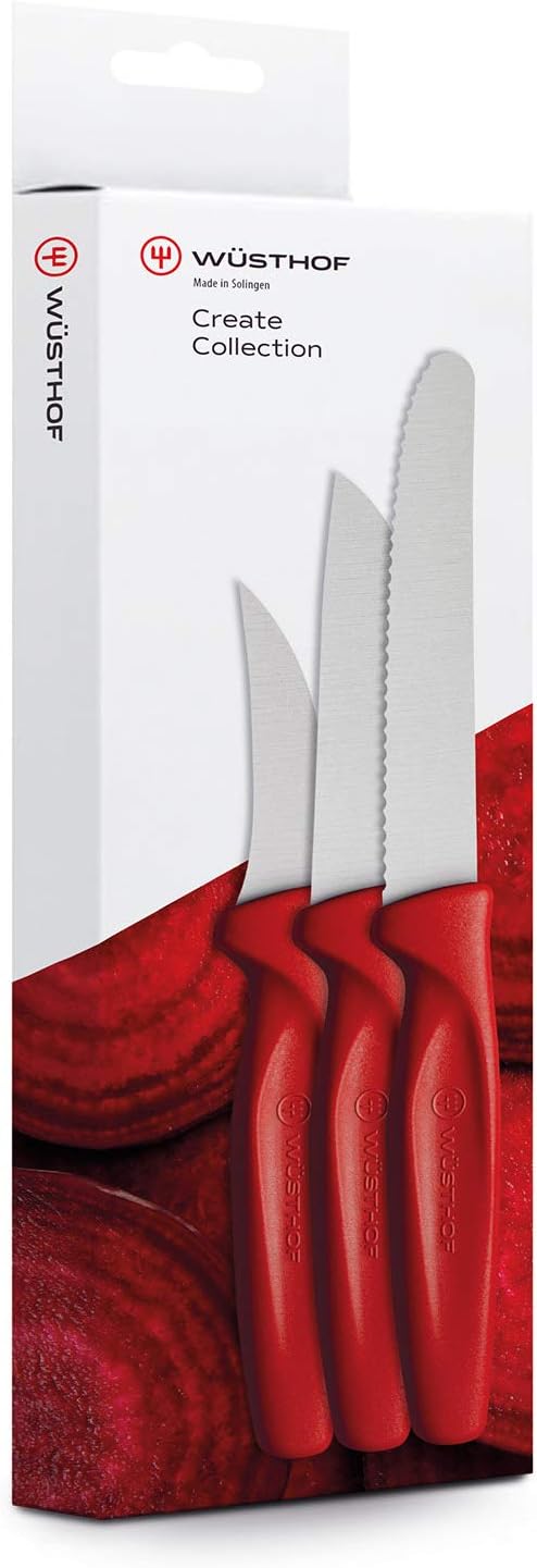 WUSTHOF knife set 3 pieces, Create Collection, Red Home