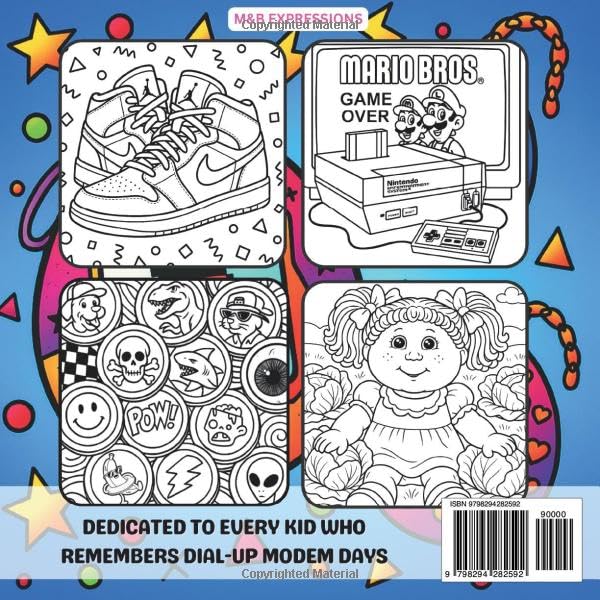 Miniatura 2 de Retro Doodles Coloring Books The '90s Kid Edition (Retro Doodles Coloring Books Bold and Easy Color Books for Adults and Kids)