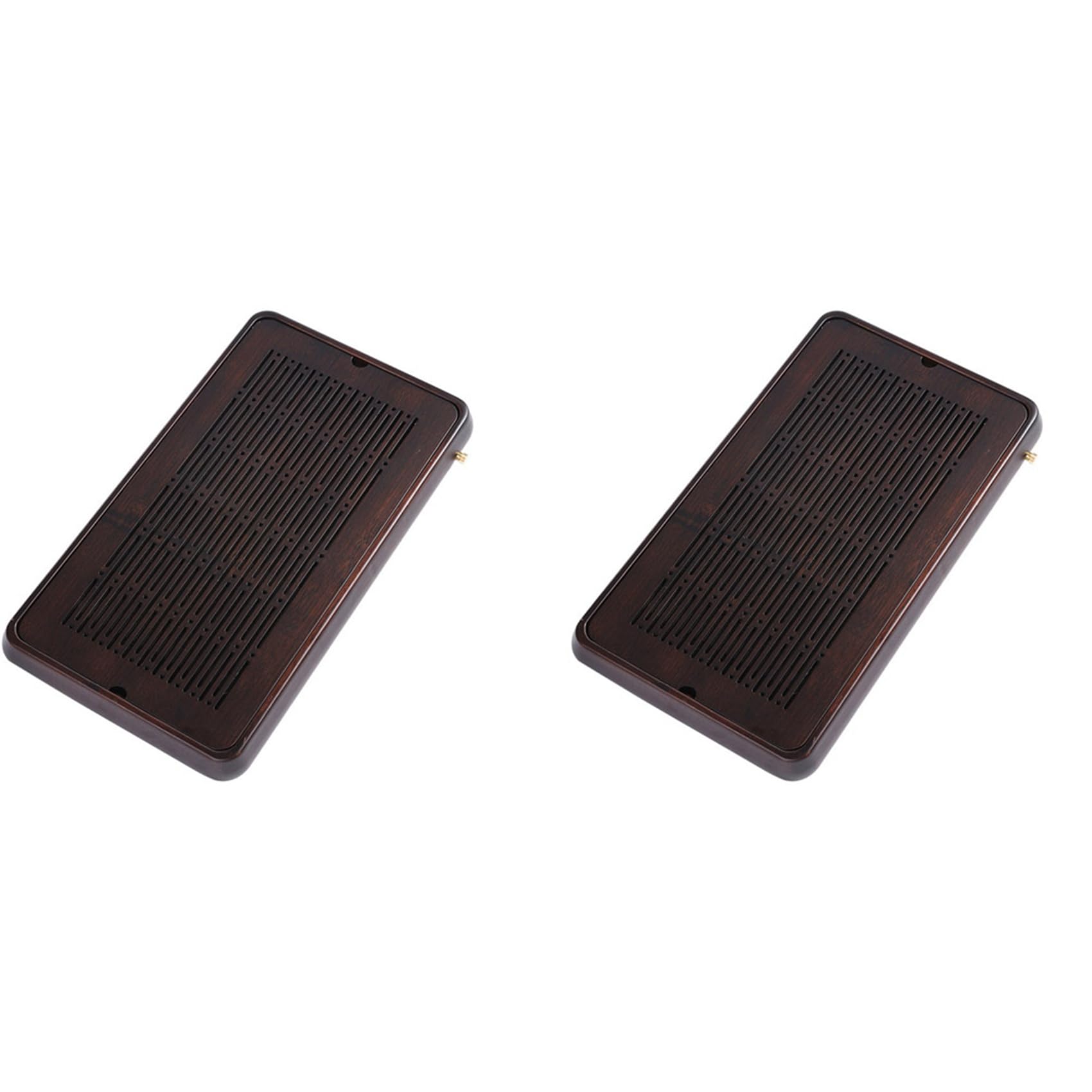 Hndhbfgrt 2X Bamboo Tea Tray Bamboo Chinese Gongfu Tea Tray Water Storage Bamboo Tea Table Vintage Tea Set