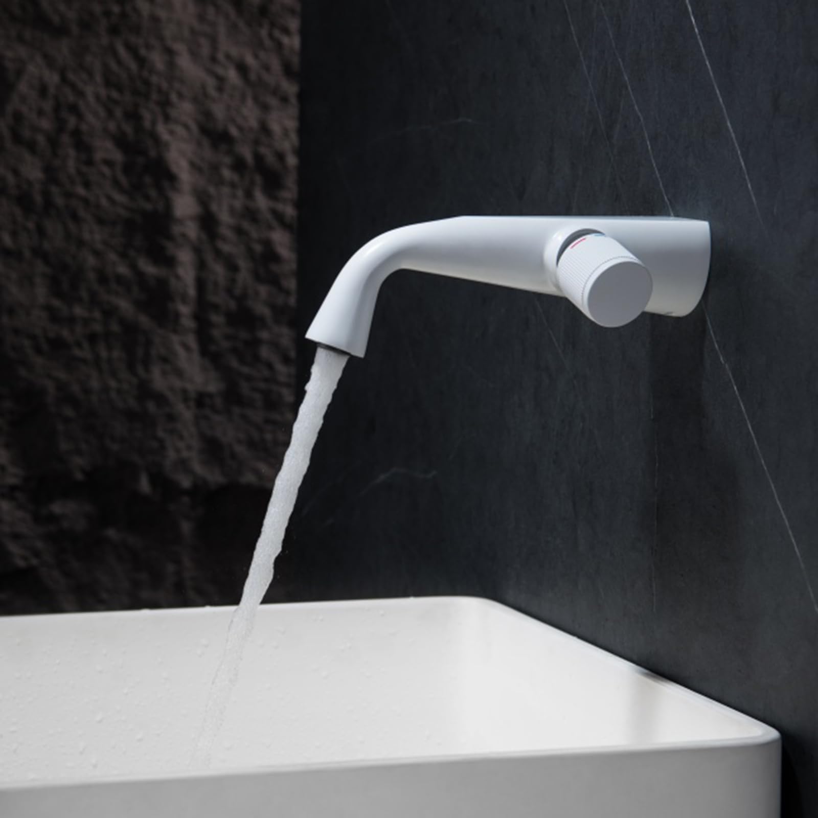 Mitigeur de lavabo encastré BiaoTeng en laiton blanc pour une salle de bain chic