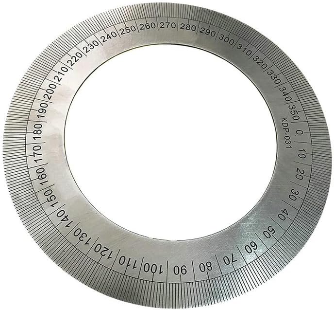 Stainless Steel Lathe Dial Disc 360 Degree Disc Universal Measuring Disc (Diameter:70 110 120 130 90 120 170 190 200MM) (190X165X2MM)