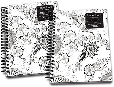 2016 Ideal Life Planner MG black and white monthly weekly daily planner with health tracker