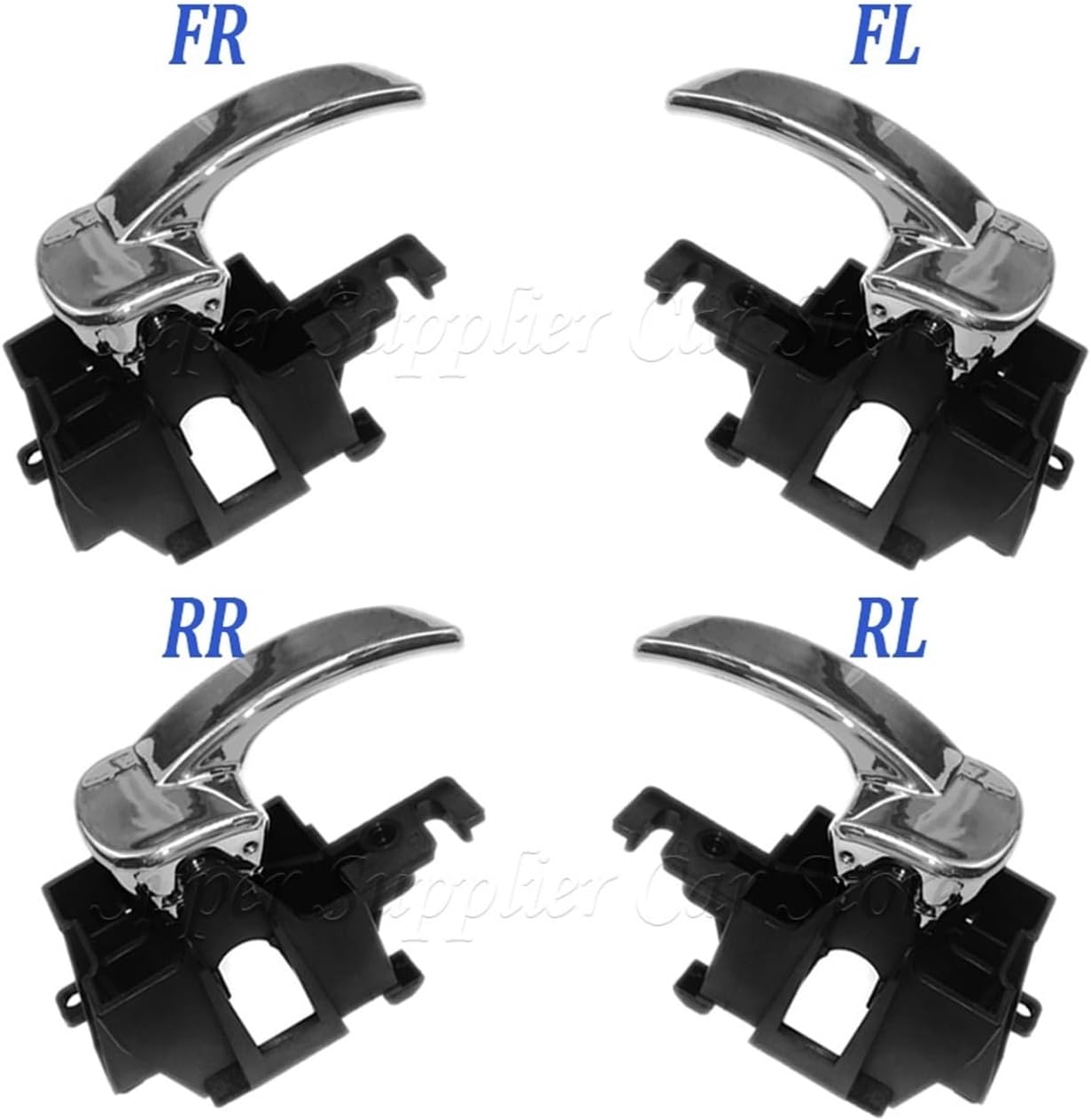 Grab Handles Fit for Nissan Navara D40 Pathfinder 2004-2014 Inner Door Handle Left Right Front Rear Universal(Rear Left)