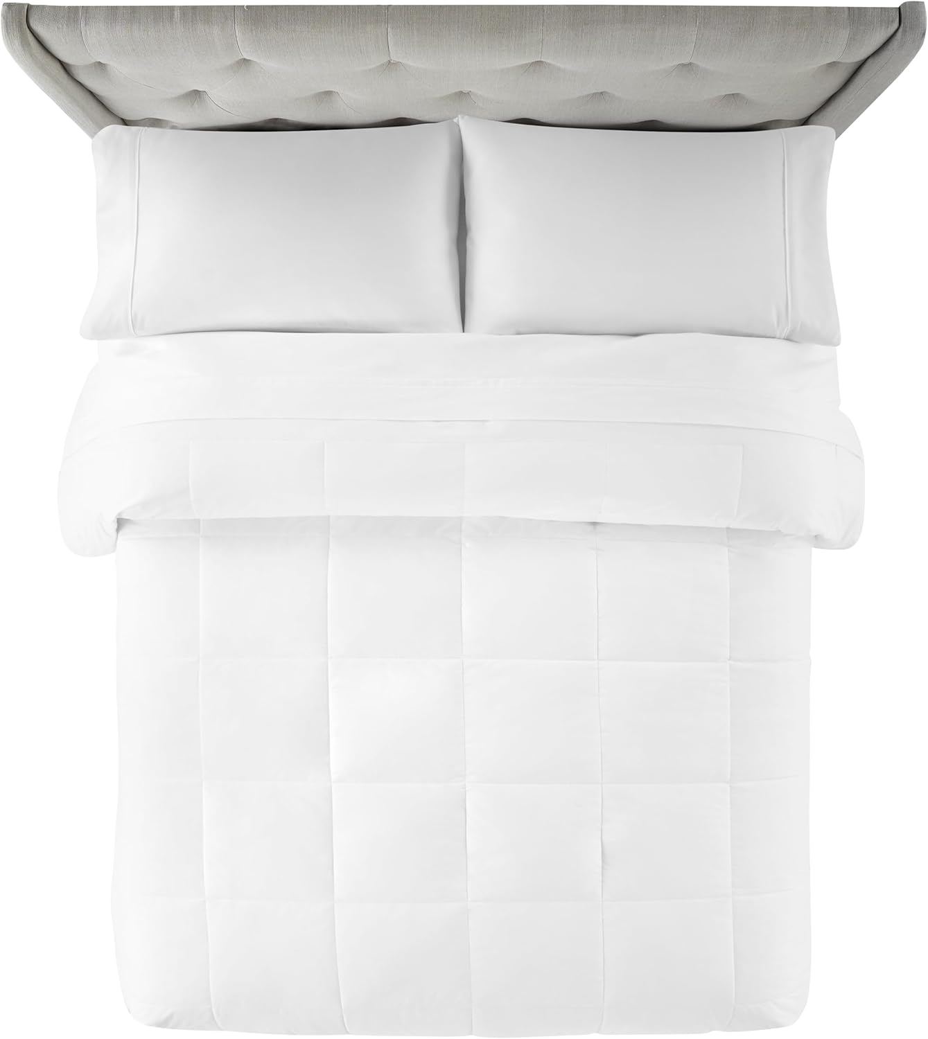 DOWNLITE Lightweight Continuous Comfort™ Down Alternative Blanket for Warm Weather with Duvet Tabs (Hypoallergenic) (King (U.S. Standard))