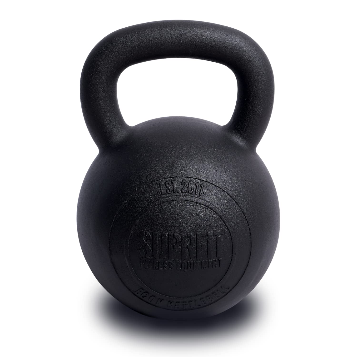 SUPRFIT - Pesa rusa profesional de Econ 40 kg - Pesa rusa con recubrimiento en polvo de hierro fundido macizo para fitness, crossfit y entrenamiento de fuerza - Pesas rusas negras para gimnasio en
