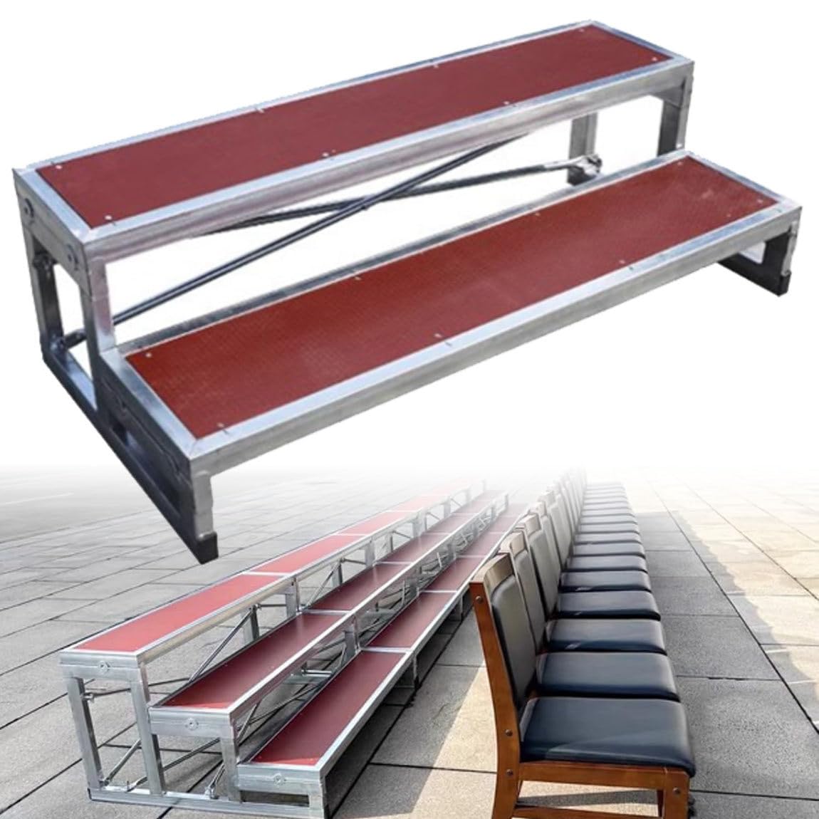 Regolabile Antiscivolo Piattaforma Corale Commerciale Fase Passi Musica Stand per Matrimoni Concerti Sale Conferenze Durevole e Portatile Performance Attrezzature