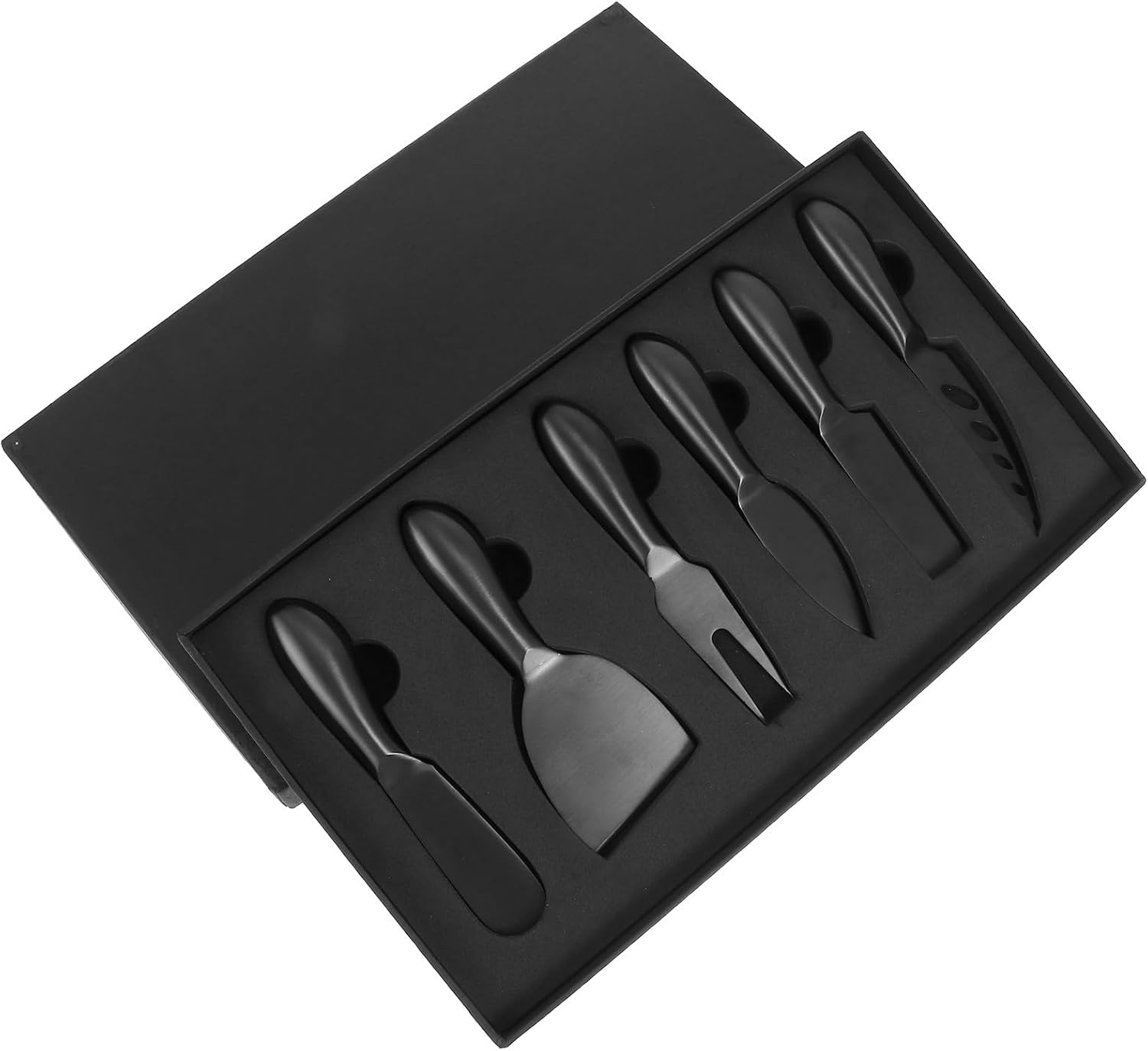 6pcs Stainless Steel Cheese Cutter Kit Lightweight Kitchen Slicing Tools with Hollow Handles for Home and Restaurant Use and Easy to Clean