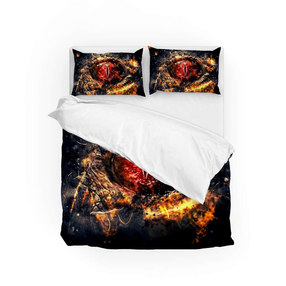 Parure de lit Zombie Eye Dragon pour chambre d'ado ou geek Long Twin