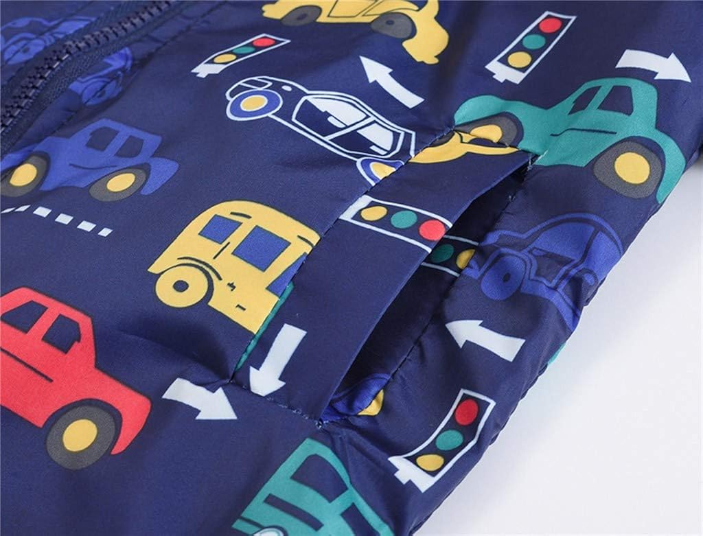 Kehen Boy's Girl's Dinosaur Print Zip Jacket Hooded Windproof Raincoat Toddler Baby Long Sleeve Hoodie Trench Coat (#4 Blue, 4T): Clothing, Shoes & Jewelry