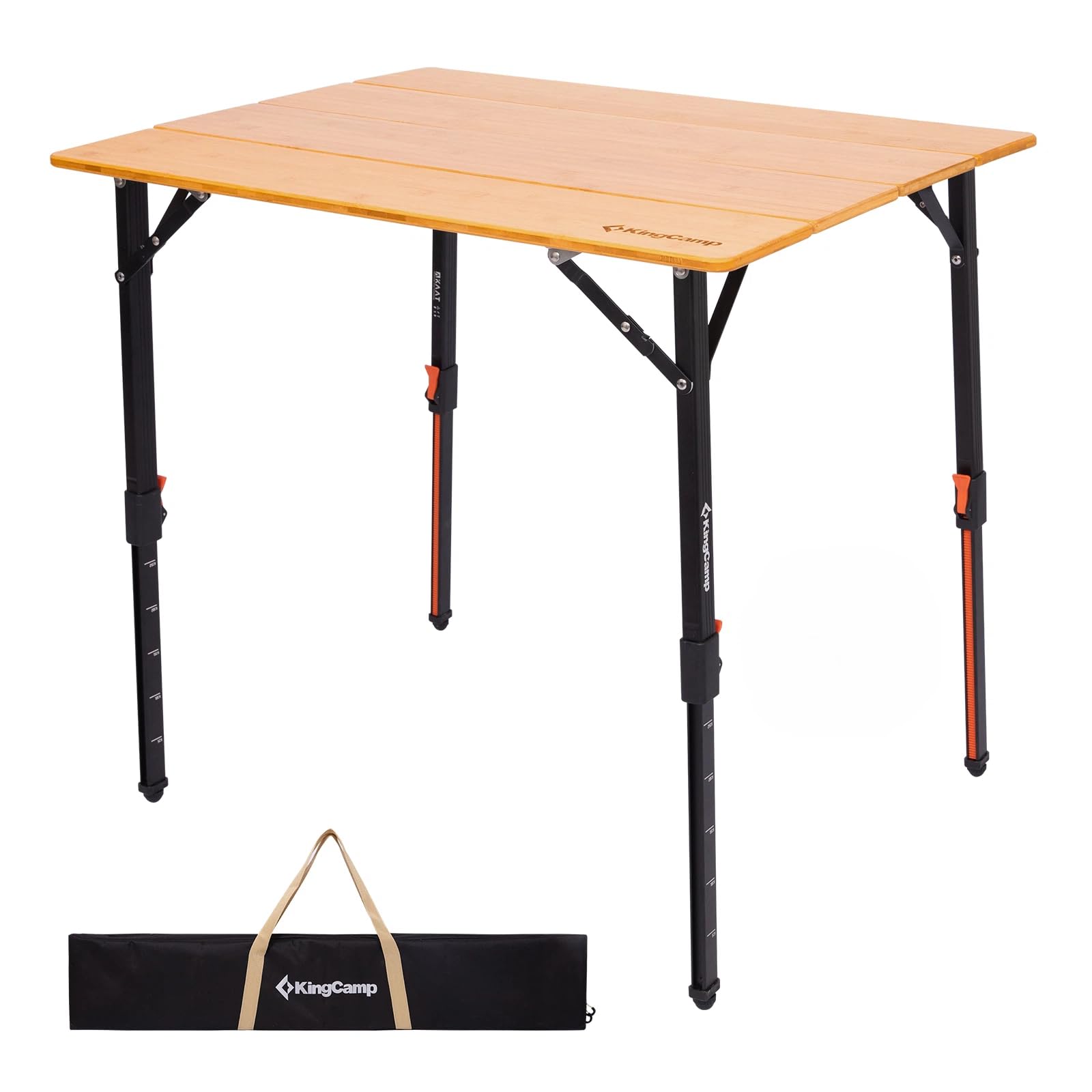 Amazon.com : KingCamp Bamboo Folding Table, 4-Fold Camping