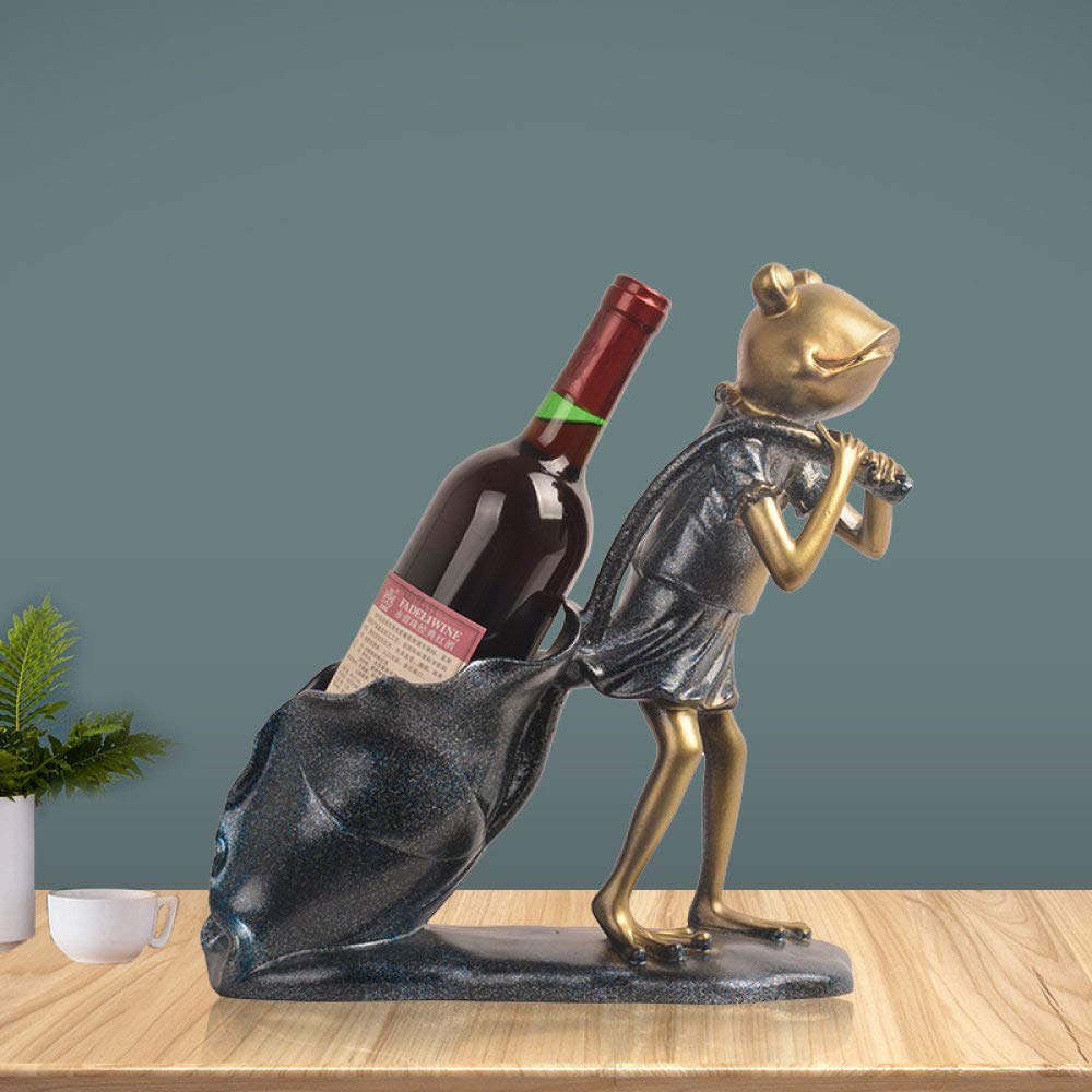 Casier à vin grenouille bleue figurine stable pour déco de table