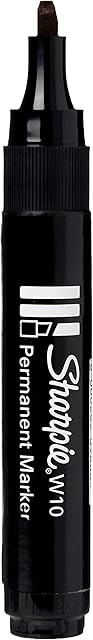 Sharpie W10 chisel tip black ink permanent marker x 1 single pen
