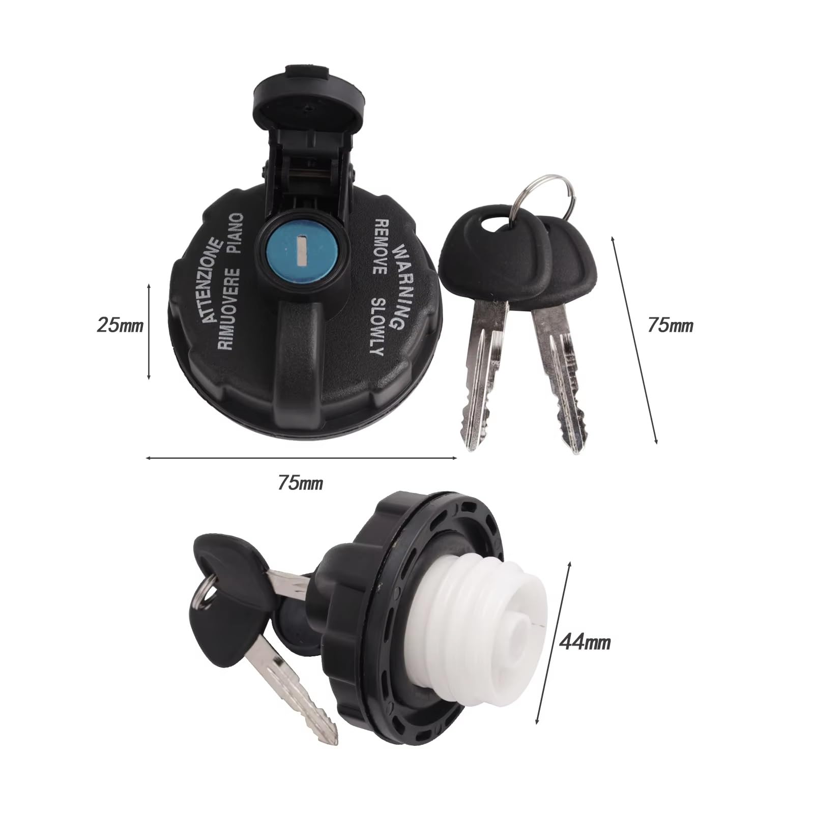 Tappo del Serbatoio di Ricambio Compatibile con Serratura Veicoli Ricambi Auto Universale Automobile Ricambio Portatile