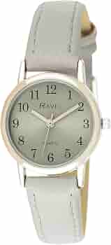 Ravel R0237 – Orologio Donna Color Tortora, Quadrante Bianco, Bracciale Estensibile In Acciaio