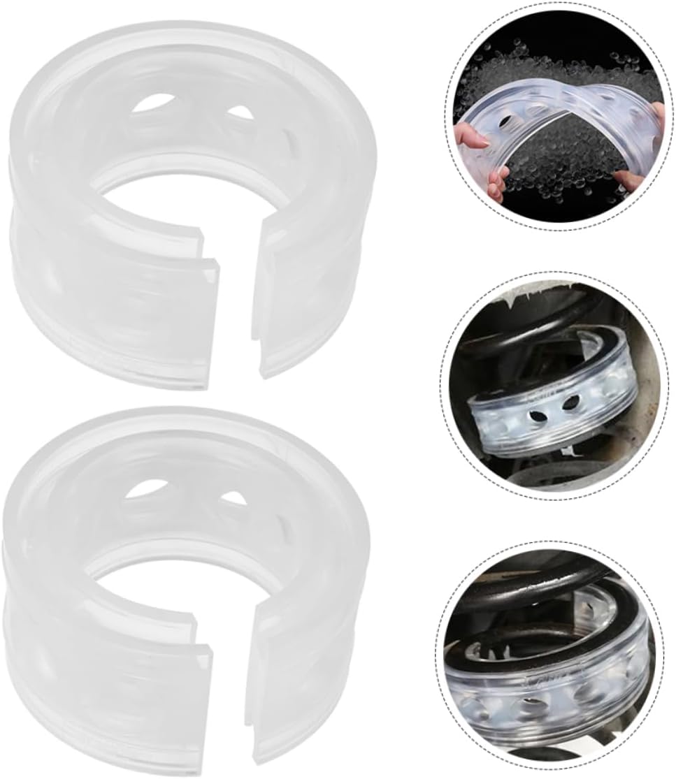 4pcs Transparent Automotive Coil Spring Spacers Shock Absorption Buffer for Comfortable Driving Improved Stability Enhanced Ride Quality