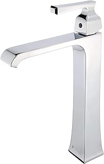 Fine Fixtures Arched Square Single Hole Vessel Sink Bathroom Faucet, Polished Chrome