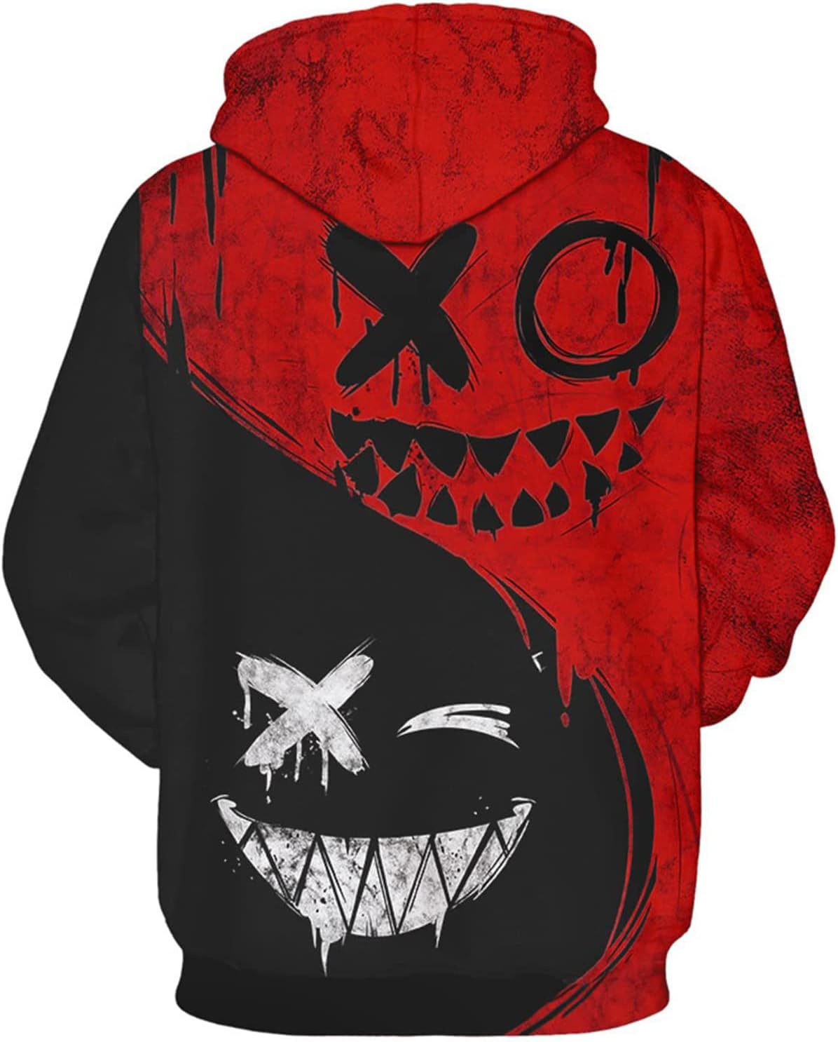 SANKILL Graphic Hoodies for Men Funny Novelty Pullover Sweatshirt Xmas Gifts Black red Anime Hoodie Cool Designs Rapper - Image 3