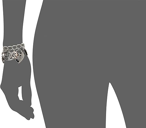 Miniatura 3 de GUESS Pulsera básica con dije de metal mixto con logotipo de metal