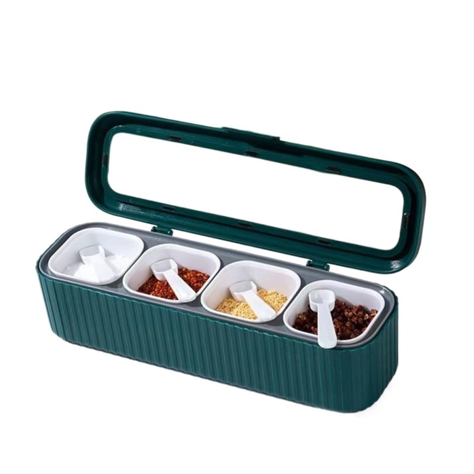 Boîte à éPices Et Condiments Boîte à épices de cuisine professionnelle, ensemble de boîtes d'assaisonnement ménagères, bouteilles de condiments, boîtes d'assaisonnement, pots à épices 1 pièce(Dark gre