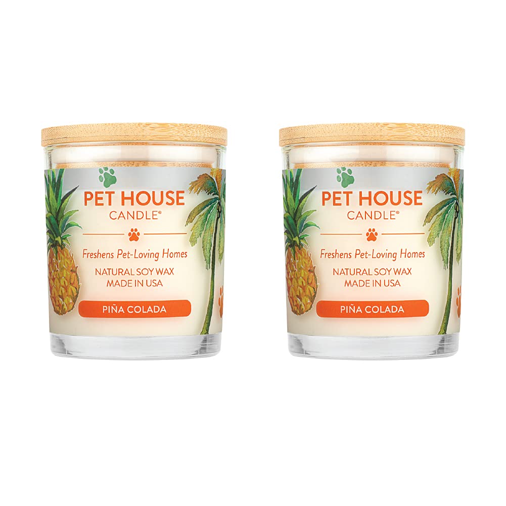 One Fur All, Pet House Candle - 100% Soy Wax Candle - Pet Odor Eliminator for Home - Non-Toxic and E