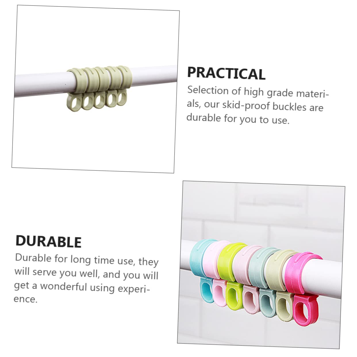 Levemolo 100pcs Hanger Windproof Buckle Windproof Hanger Buckles Laundry Hook Clips Button Hook Non-Slip Retaining Buckle Hanger Hook Buckles Coat Hangers Fixed Buckle Plastic Olive Green