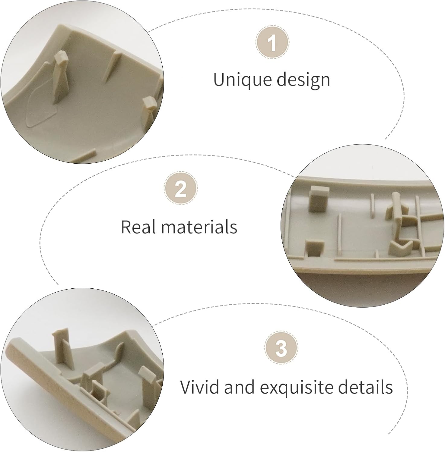 2 Pcs 5141 7417 511 Interior Door Handle Outer Covers, Replacement for BMW X1 X2 F48 F49 F39 2016-2020, Replaces 5141 7417 512 (Beige)