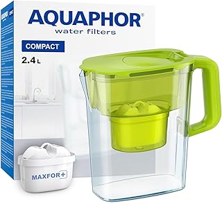 AQUAPHOR Jarra Filtradora de Agua Compact con 1 Filtro Maxfor+ 200L - 2,4l - Verde Claro