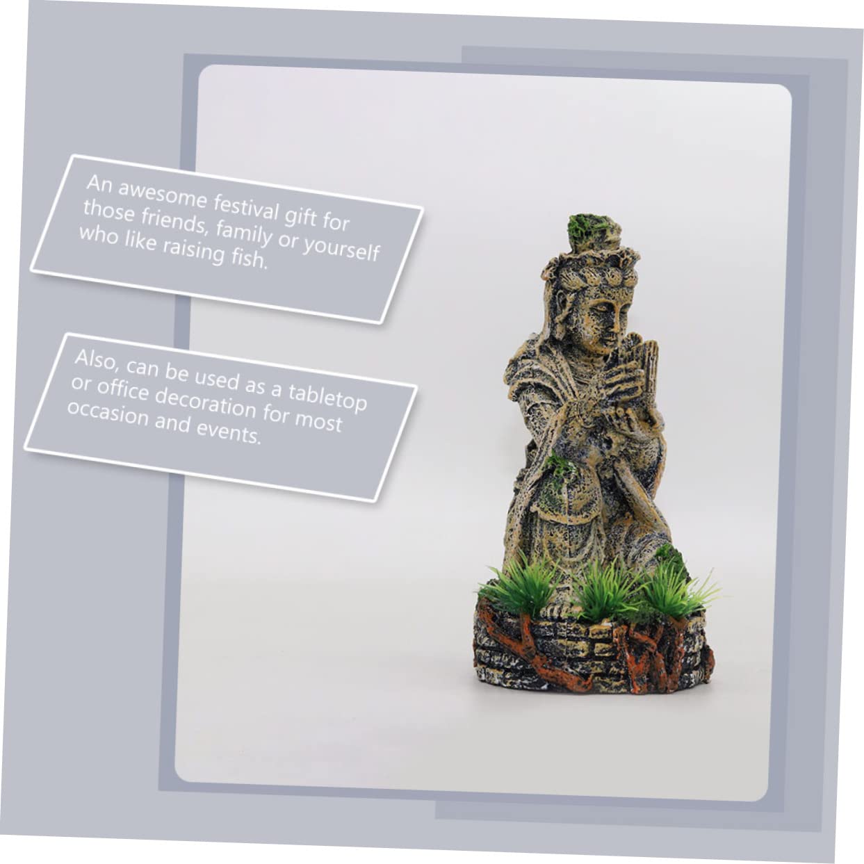 TOYANDONA Scultura Simulazione per Acquario Decorazione per Pesci Ornamentali Nascosti Scultura Ornamentale Decorazioni per Scene Acquario Design Realistico e Durevole Stabile per Acquari