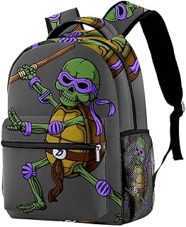 Skull of Ninja Turtle Bambini Bambini Sport Bag Zaino Zaino Scuola Scuola per Ragazzi Ragazze