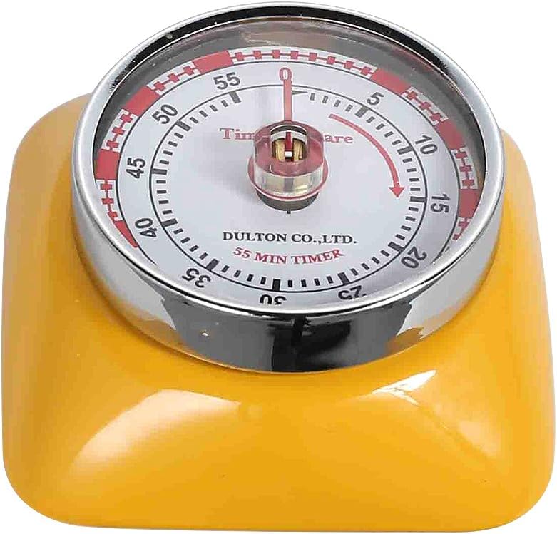 Magnetic 55 Minute Kitchen Timer Square - Yellow