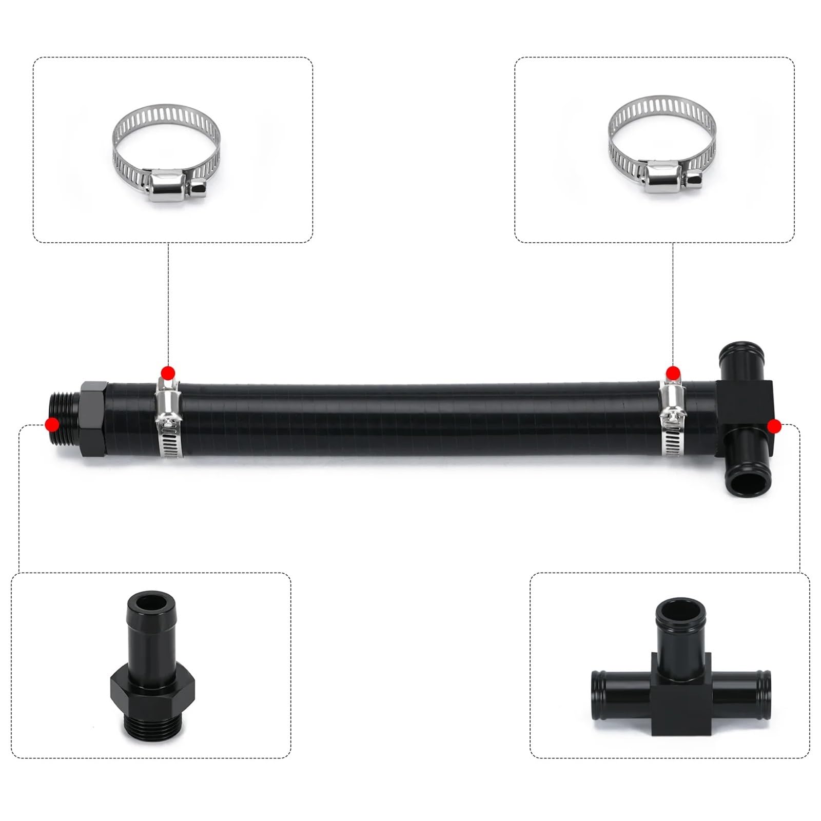 Cylinder 4 Chłodziwo Silnik Chłodzenie Wąż Adapter Zestaw Pasuje Do Subaru WRX/STI/LGT/FXT Izolacja Chłodnicy Samochodu termiczna