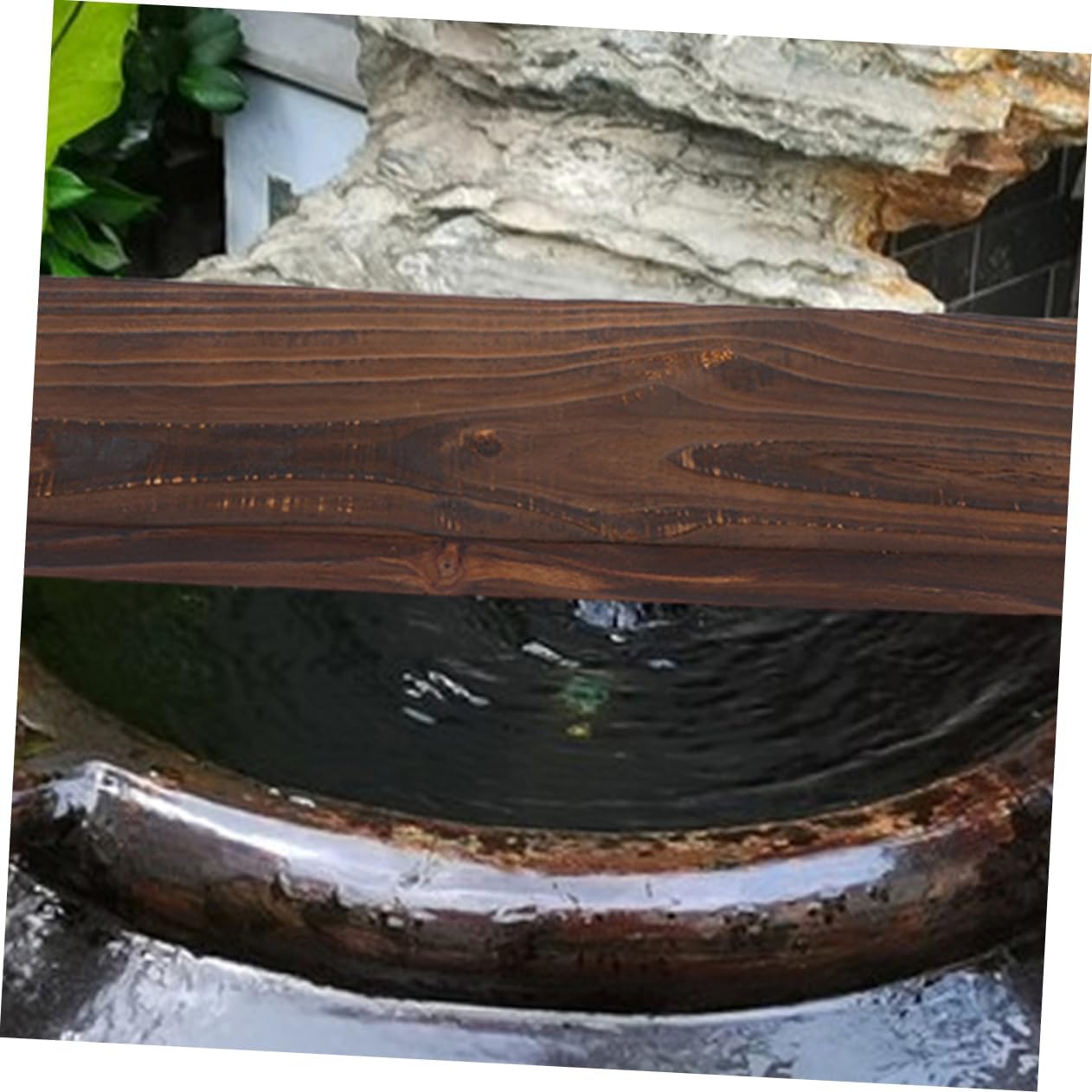 HANABASS Aquarium Fountain Plate Decor Plank for Garden Water Features Rustic Aesthetic for Fish Tanks Versatile Aquatic Decor for Use