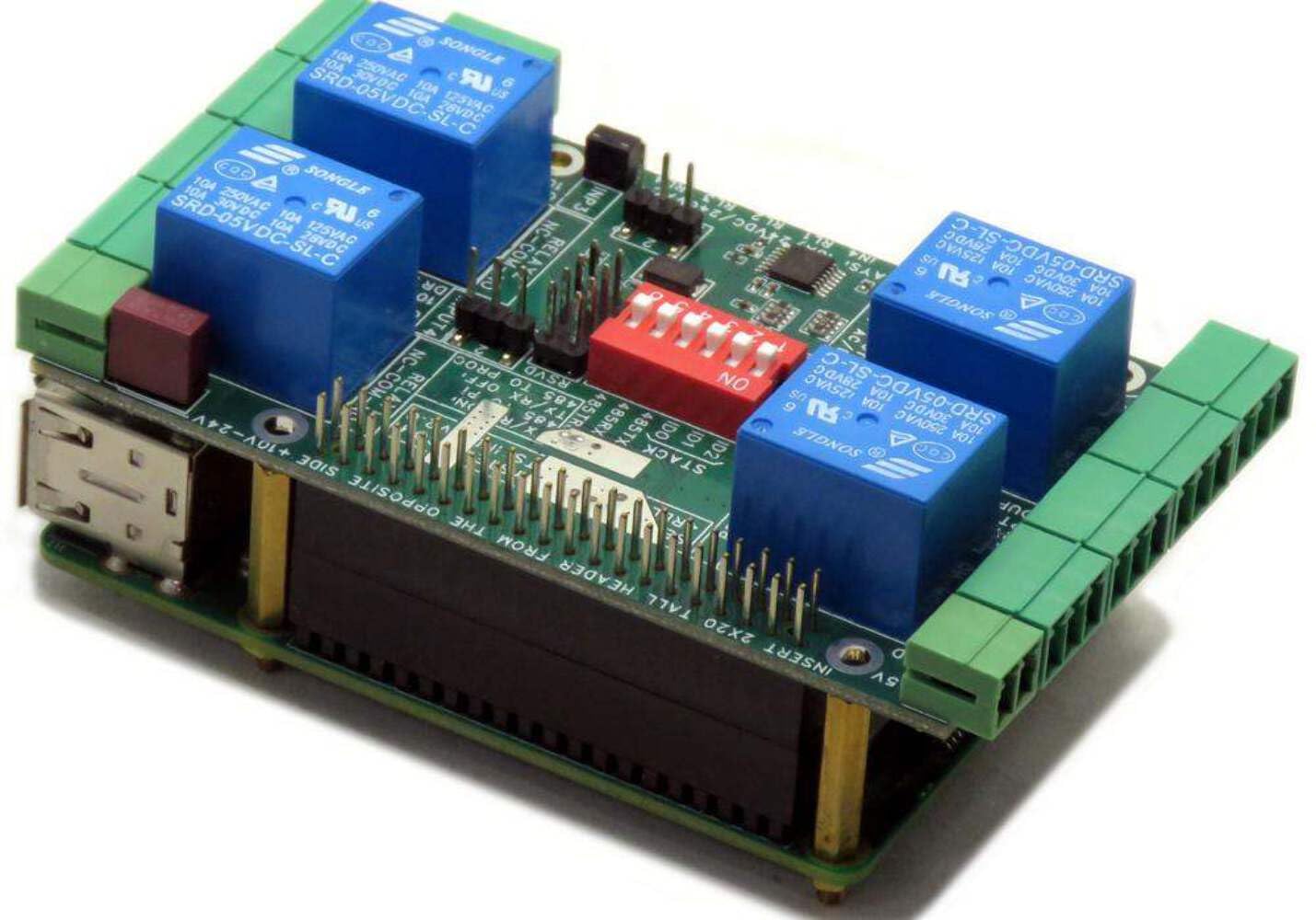 Smart Relays with Universal Inputs 8-Layer Stackable HAT for Raspberry Pi