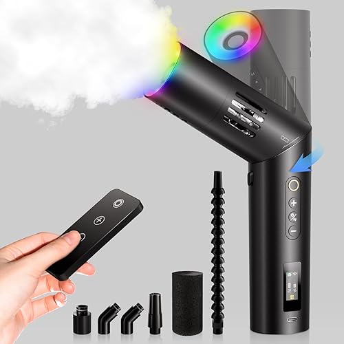 COLBOR CF5 - Máquina de niebla portátil, mini máquina de humo de mano de 40 W para fotografía con control remoto, pequeña nebulizadora para