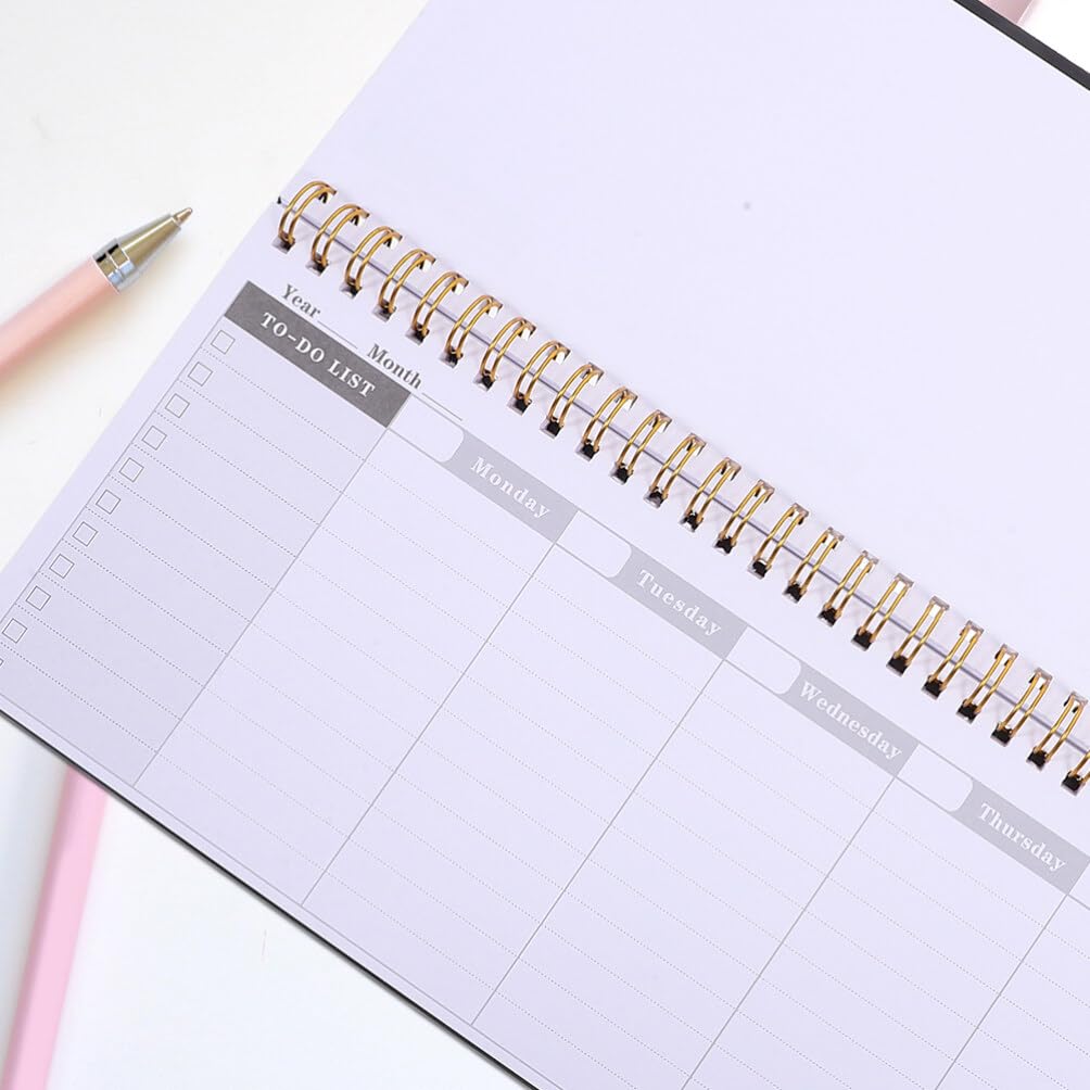Wochenplaner Notizbuch 2 Stück aus Papier und Eisen für Alltag | Leichtes Format, Feine Verarbeitung, Glatte Schreibfläche, zum Mitnehmen Reisen