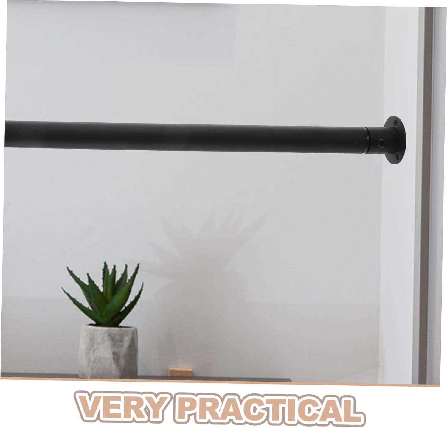 Garneck Heavy Duty Adjustable Closet Rod for Hanging Clothes Extendable Stainless Steel Telescopic Pole for Bathroom Bedroom Wardrobes Laundry Space-saving Clothing Rod