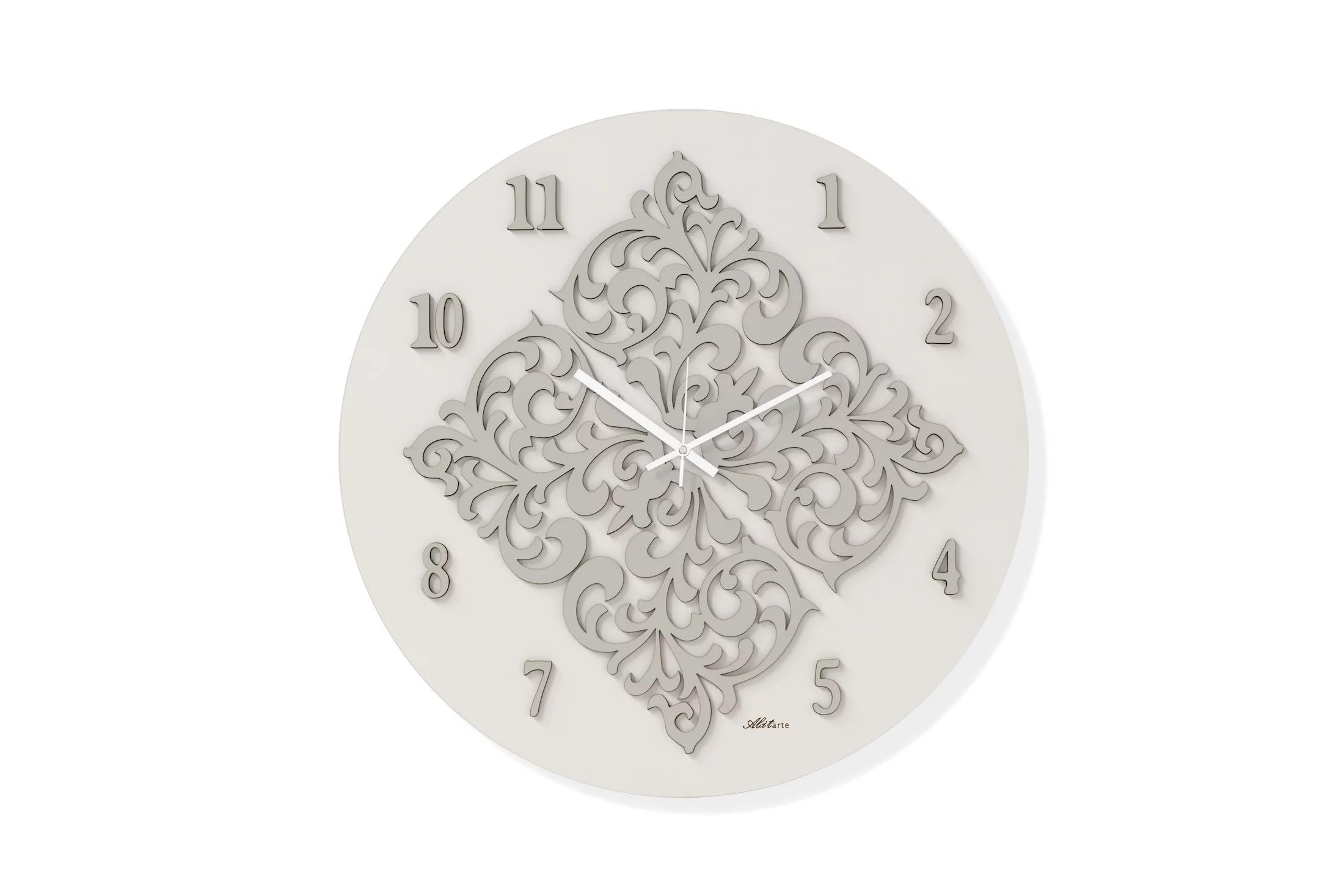 Horloge murale moderne blanche en bois pour sublimer votre séjour contemporain
