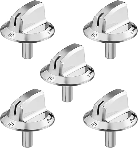 5 piezas 5304525746 Pomo de repuesto para estufa de gas Frigidaire 5304504839, 4960519, AP6997304, PS16227241, EAP16227241 (actualizado)