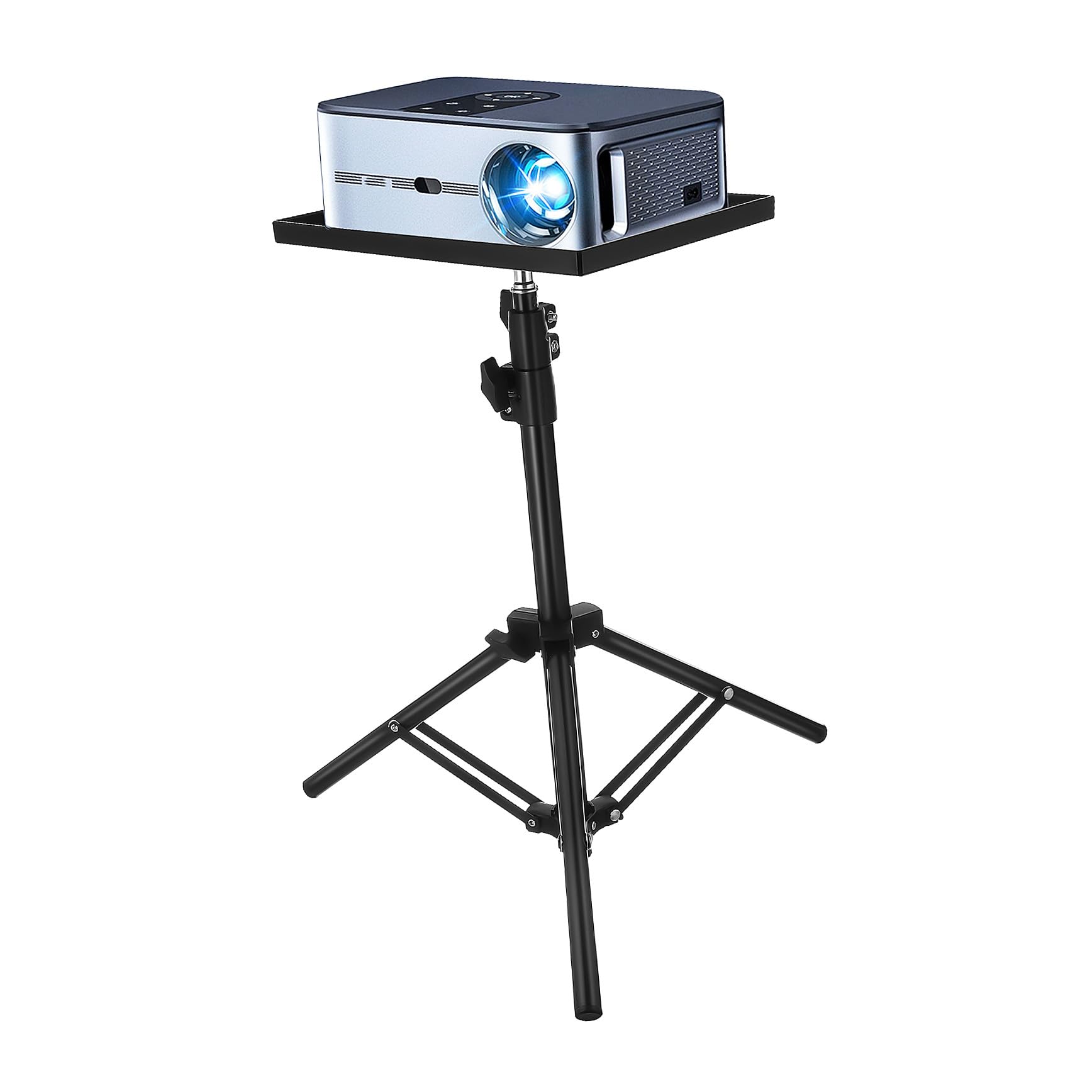 Uonlytech Trípode Diseño Antideslizante con Bandeja Soporte Ajustable de Abs y Hierro y Grabación Estable para Proyector Portátil para Escritorio